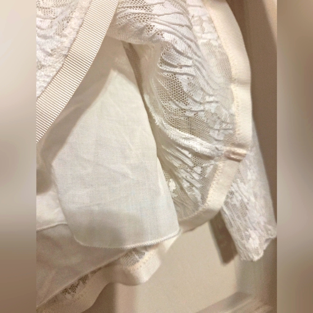 $395 NWT French See by Chloe Crystal White Lace Long Sleeve Top . Size 36 (US 5) - Picture 8 of 15